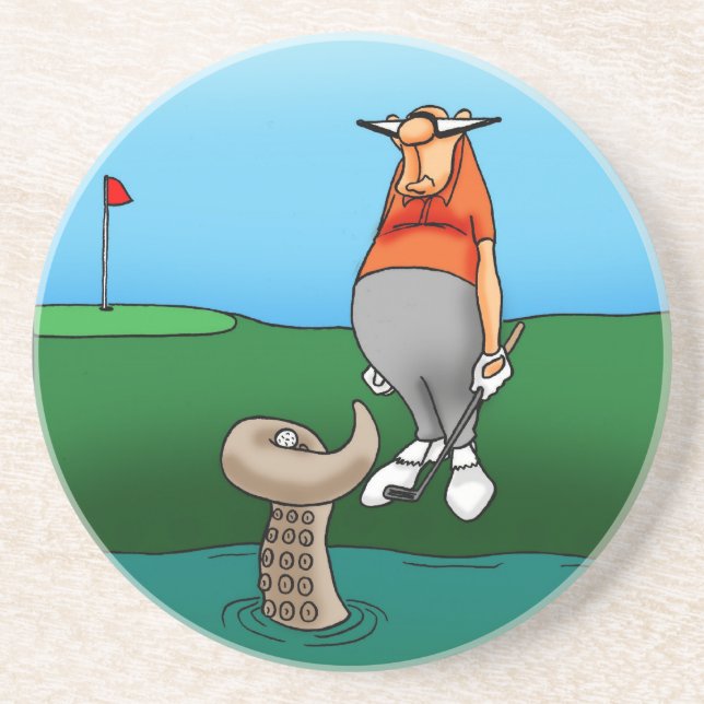 Hilarious Golf Humour Coaster Gift (Front)