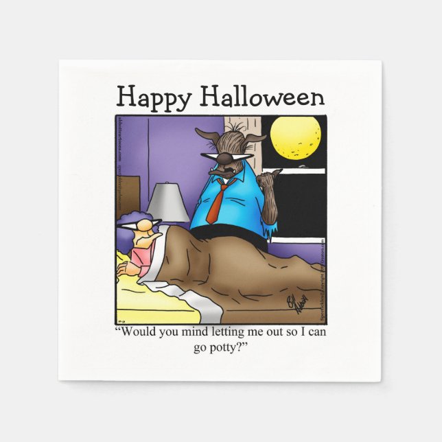 Hilarious Halloween Cocktail Party Napkins  (Front)