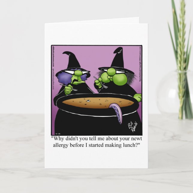 Hilarious Halloween Humour Greeting Card  (Front)