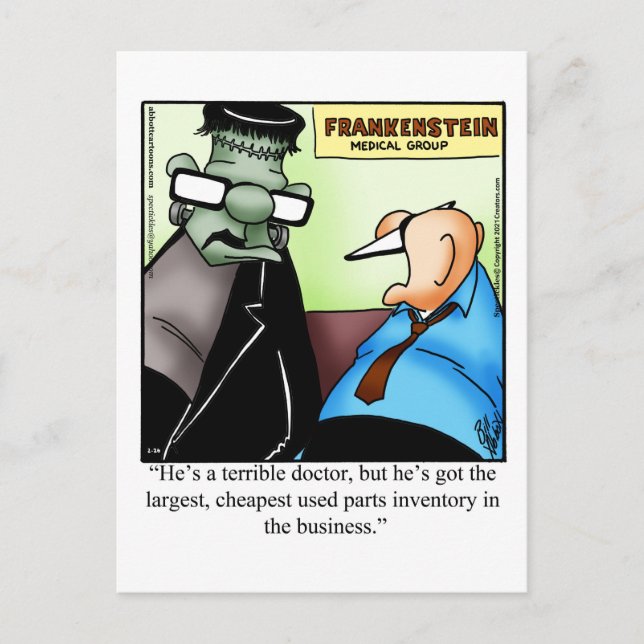 Hilarious Halloween Humour Postcard  (Front)
