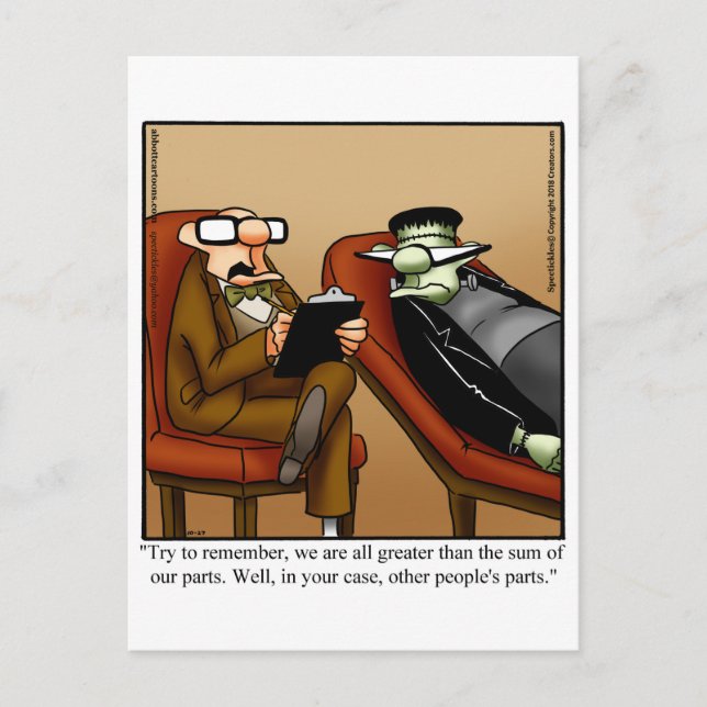 Hilarious Halloween Humour Postcard  (Front)