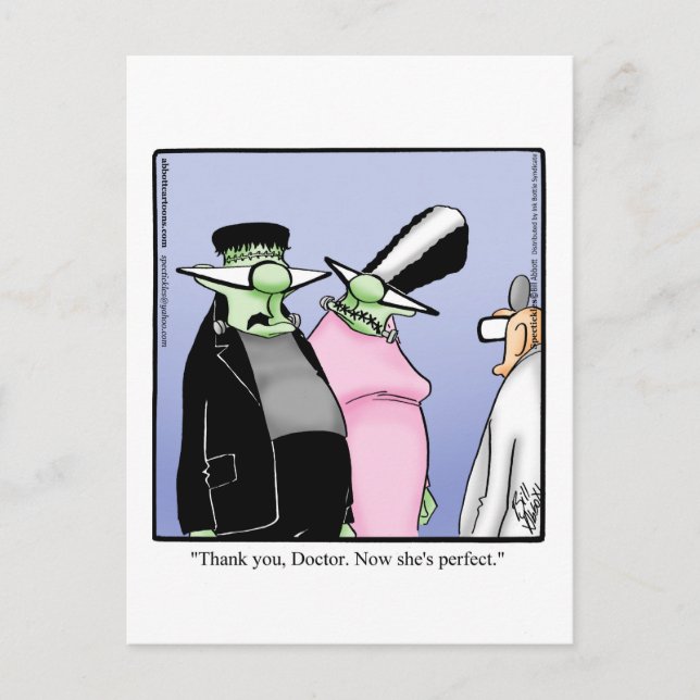 Hilarious Halloween Humour Postcard  (Front)