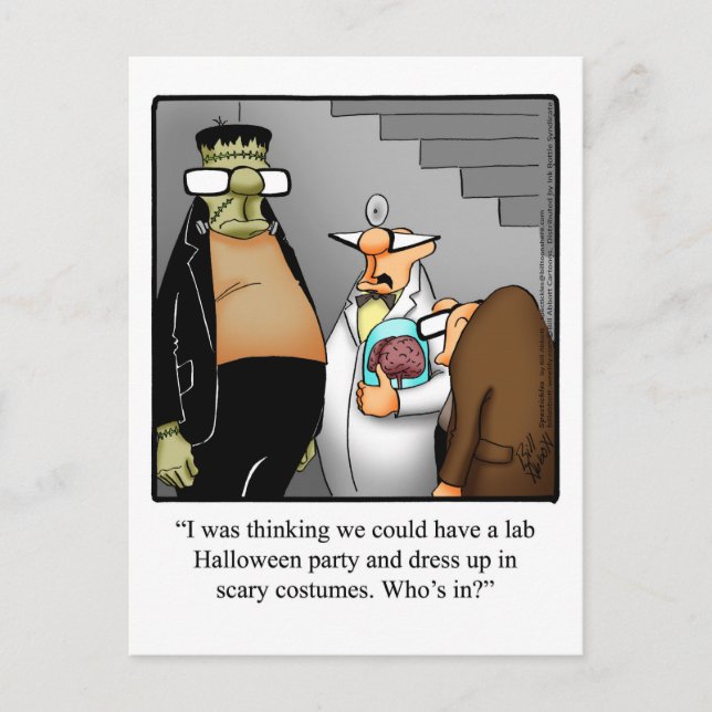 Hilarious Halloween Humour Postcard  (Front)