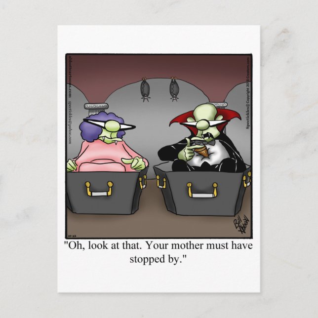 Hilarious Halloween Humour Postcard  (Front)