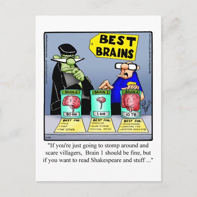 Hilarious Halloween Humour Postcard  (Front)