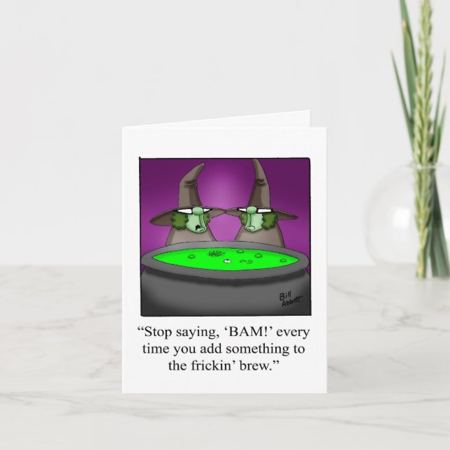 Hilarious Happy Halloween Greeting Card (Front)