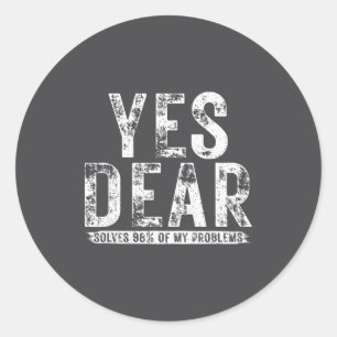 Hilarious Husband Quotes Vintage Marriage Humor Ye Classic Round Sticker