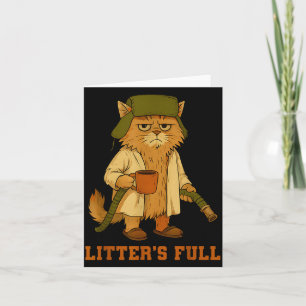 Hilarious Litter’s Full Funny Coffee Cat Lovers Ch Card