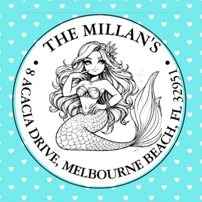 Hilarious Mermaid  theme Self-inking Stamp (Brighten your day with a hilarious mermaid-themed self-inking stamp)