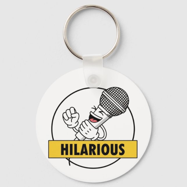  Hilarious Mic Drop Keychain (Front)