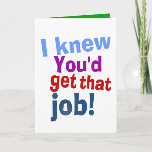 hilarious new Job congrats Card