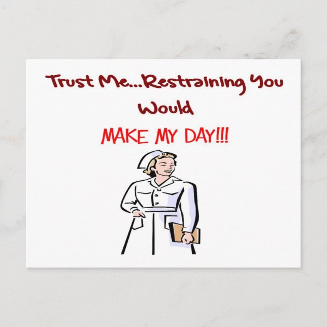 Hilarious Nurse Gifts Postcard (Front)