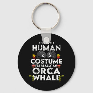 Hilarious Orca Halloween Costume  Keychain
