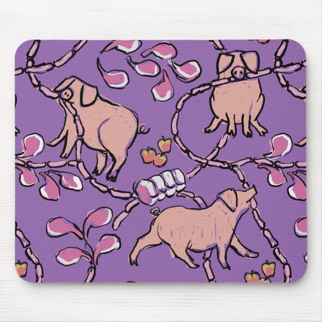 Hilarious pattern Chinese Pig Year Choose Colour M Mouse Pad (Front)