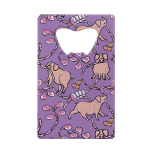 Hilarious pattern Chinese Pig Year Choose Colour O Credit Card Bottle Opener