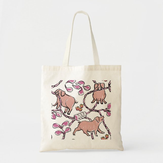 Hilarious pattern Chinese Pig Year Choose Colour T Tote Bag (Front)