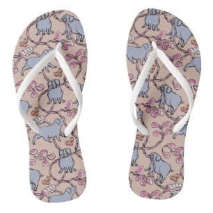Hilarious pattern Chinese Pig Year Old P Women FF Flip Flops