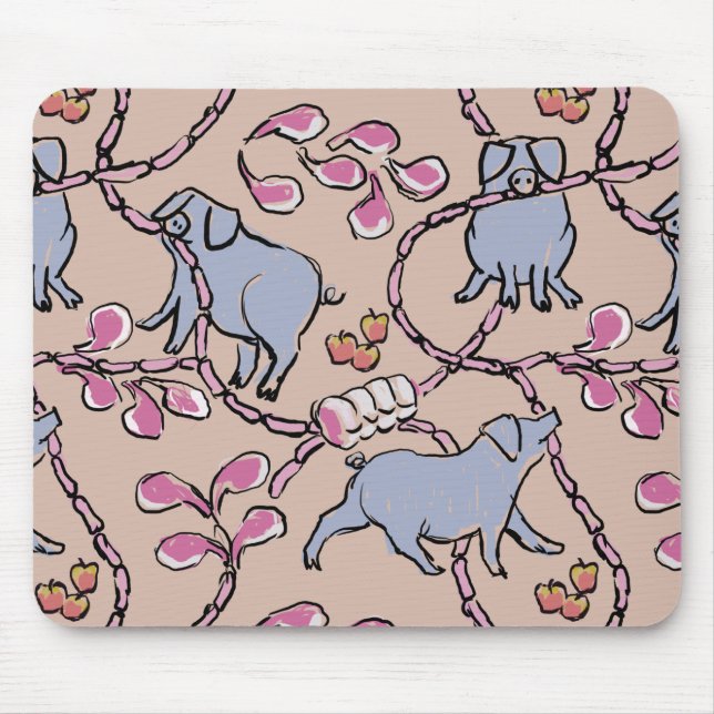 Hilarious pattern Chinese Vietnamese Pig Year MPad Mouse Pad (Front)