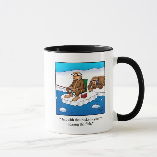Hilarious Pêche Humour café Mug (Droite)