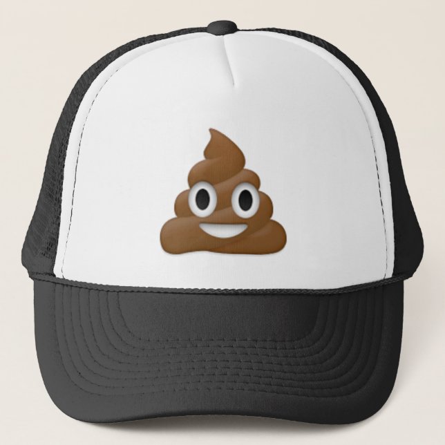 Hilarious poop-emoji - Poo cartoon design Trucker Hat (Front)