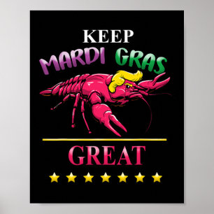 Hilarious Republican Trump Crawdaddy Mardi Gras Pa Poster