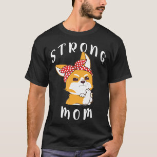 Hilarious Rosie Riveter Amp Corgi Dog Mom As Women T-Shirt
