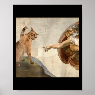 Hilarious Sarcastic Brainrot Funny Meme Cat Poster