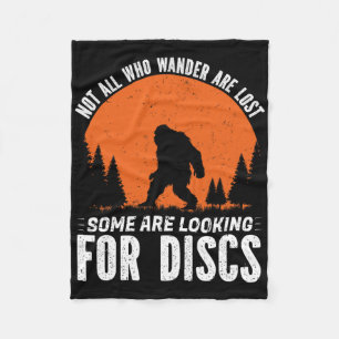 Hilarious Sasquatch Disc Golf Player Funny Graphic Fleece Blanket