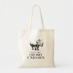 Hilarious save the chubby unicorns rhino tote bag