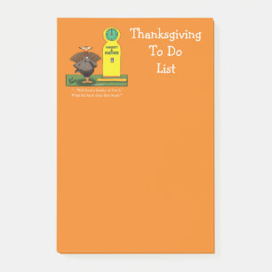 Hilarious Thanksgiving To Do List Post-it Notes