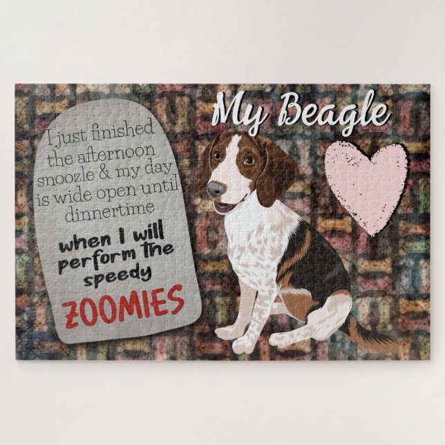 Hilarious thought from your Beagle  Jigsaw Puzzle (Horizontal)