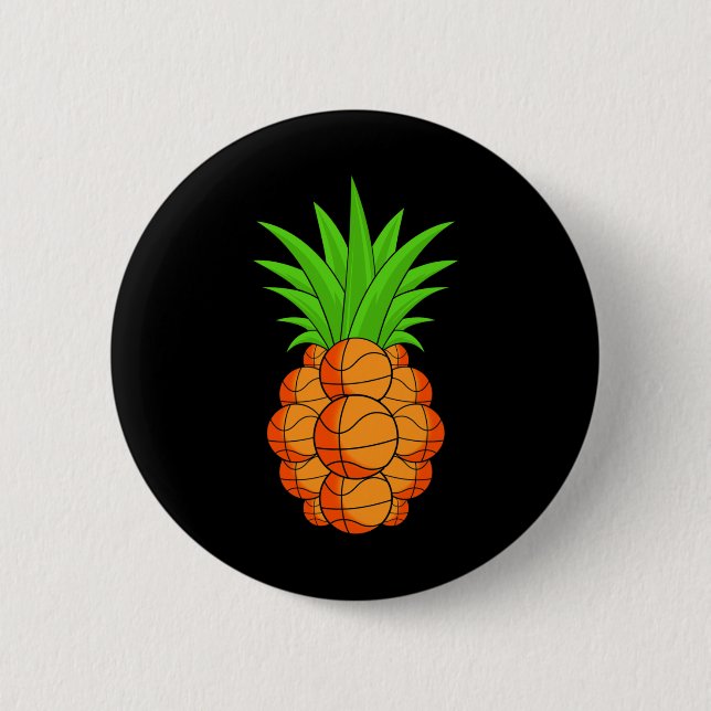 hilarious unique basketball pineapple - original g 2 inch round button (Front)