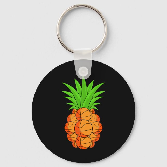 hilarious unique basketball pineapple - original g keychain (Front)