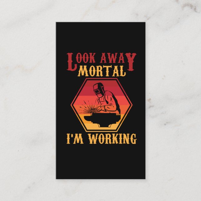 Hilarious Welding Quote Retro Weld Employee Humor Business Card (Front)