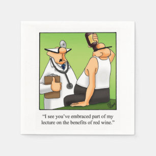 Hilarious Wine Humour Cocktail Napkins