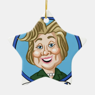Hilary Clinton Election 2016 Ceramic Ornament
