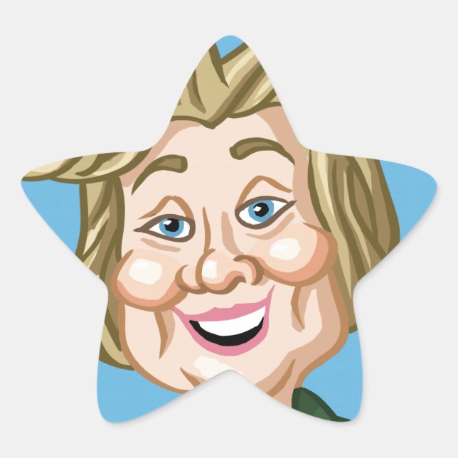 Hilary Clinton Election 2016 Star Sticker (Front)