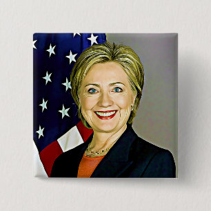 Hilary Clinton Memorabilia  Digital Art Button