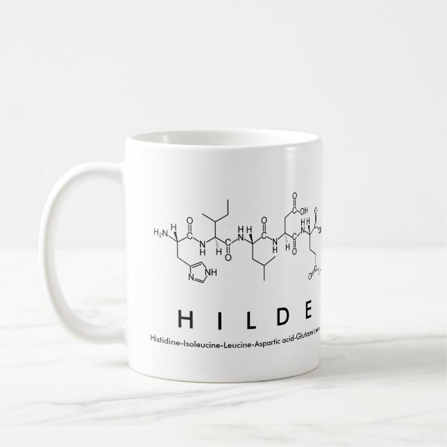 Hilde nom de peptide mug (Gauche)
