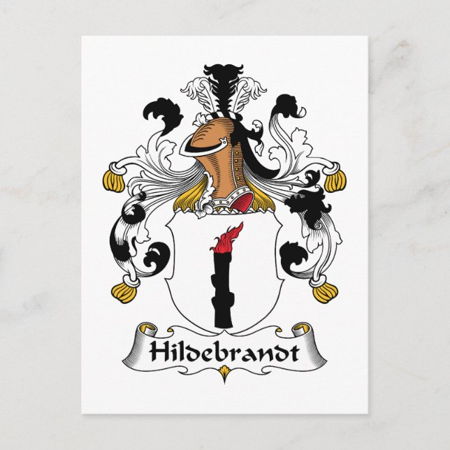 Hildebrandt Family Crest Postcard (Front)