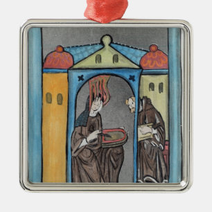 Hildegard of Bingen Metal Ornament