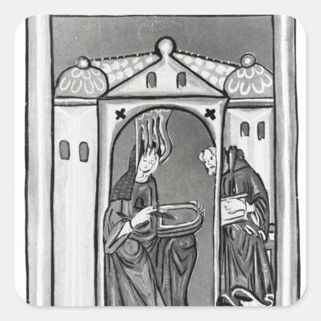 Hildegard of Bingen Square Sticker (Front)