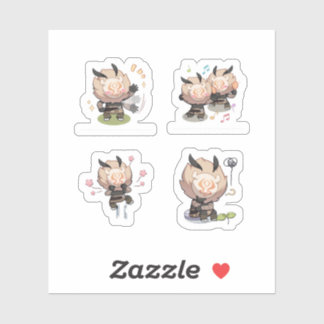 Hilichurl Genshin Impact 4 Pack Sticker Sheet