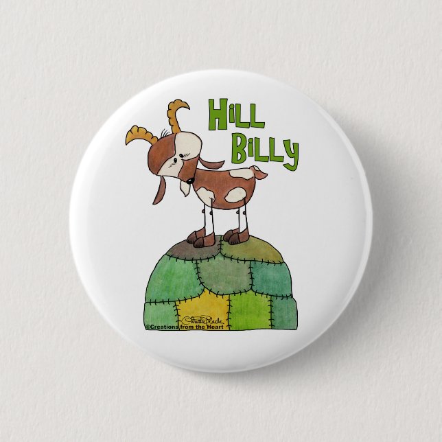 Hill Billy 2 Inch Round Button (Front)