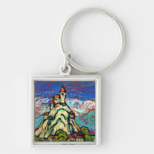 Hill Castle Fantasy Keychain