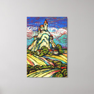 Hill Castle Imaginaire toile Imprimer