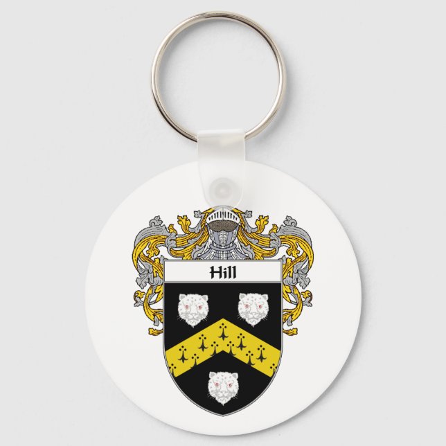 Hill Coat of Arms (Mantled) Keychain (Front)