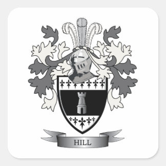 Hill Coat of Arms Square Sticker