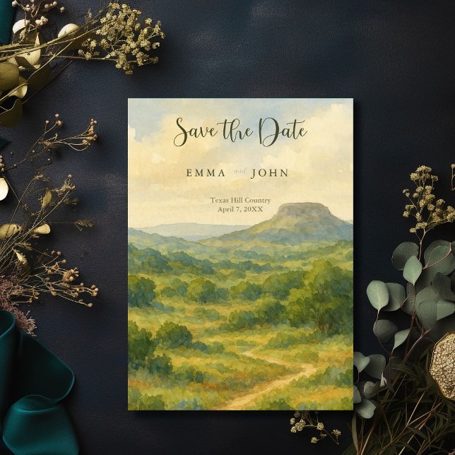 Hill Country Texas Unique Save the Date Invitation (Creator Uploaded)