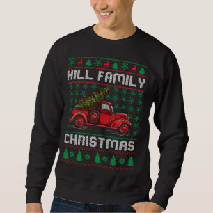 Hill Family Ugly Christmas Sweater Red Truck Funny
